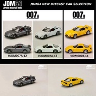 JDM64 x HJ 1/64 Mazda RX-7 FD3S Alloy Diecast Car Model Toy Birthday Gift