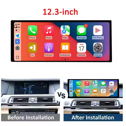 Android 15 Carplay For BMW 7 Seires F01 F02 2009 - 2018 CIC/NBT System Car Multimedia Player QLED Sc