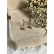 1/2 gram light gold hook earrings