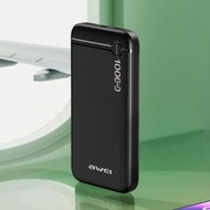 awei P82K 黑色通用快充充電器快差移動電源充電寶尿袋差電快差急差 AWEI P 82 K 10000mAh Power Bank LED Indicator Dual USB Output M