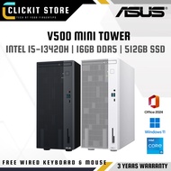 ASUS V500 Mini Tower (V500MV) 15L - Intel® Core™ i5-13420H | 8G / 16G DDR5 | 512G SSD, W11Home