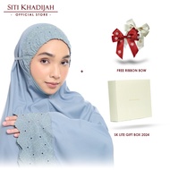 [Mother's Day] Siti Khadijah Telekung Signature Lunara in Pewter Blue + SK Lite Gift Box + Free Ribbon Bow