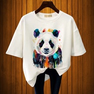 GET FASHION - BAJU KAOS ATASAN WANITA PRINT PANDA BLUS JUMBO T SHIRT WANITA DEWASA