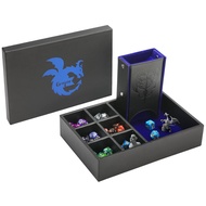 DND Dice Tray and Dice Tower with storage, 3 in 1 Dice Rolling Tray with Lid, Portable Dice Box Stor