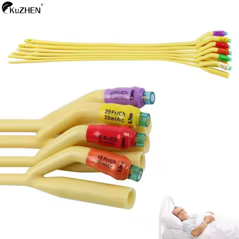 2/3 Chamber Latex Catheter Silicone Coated Sterilized Urethral Catheter Male/Women/Children Urinary 