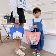 Cartoon Bento Bag Canvas Lunch Box Tote Bag Outing Working Small Tote Bag High-value Student Tote Mommy Bag