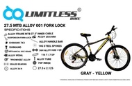 Sepeda 27.5 MTB alloy 001 Fork Lock/Sepeda Gunung/Limitless