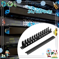 1U Cable Management Rack 24/48 Slot Horizontal Rack Mount Cable ManagerFor Wire Network Wall Cord