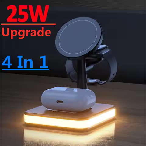 25W 4 In 1 Magnetic Wireless Charger Stand For iPhone 14 13 12 Pro Max Apple Apple 8 7 6 Airpods Fas