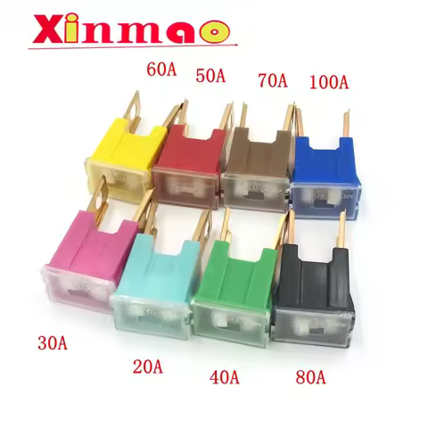2PCS Automotive Car truck van square Fuse long feet male Fuse 20A 30A 40A 50A 60A 70A 80A 90A 100A 1