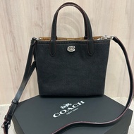 COACH WILLOW 24 單寧托特手袋