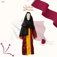 Qatar Traditional Costume for Girl | Qatar Middle Eastern Country Uniform | Qatar Country Costume