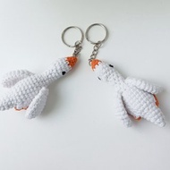 情侣鸭钥匙扣手工吊饰包包棉线钥匙圈挂钩
