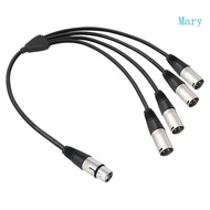 Mary 3Pin XLR 1 Female To 4 Male Connectors For Microphones Mixers Amplifiers