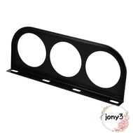 JONY 52mm/2in 3-Hole, 3-Hole 7.44 *3*0.66Inch Gauge Mount Holder, Not easy to break Metal Black Dash