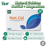 NHF Natural Calcium NatCal 30 Sachets + Magnesium D3 | Kalsium Susu | 天然牛乳钙