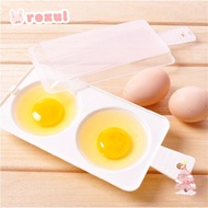 ROXUL Eggs Chicken Microwave Cooker Steamer Tool Microwave Eggs Kitchen Tool 2 Eggs Baking Draining 