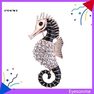EYES Fashion Animal Sea Horse Brooch Pin Women Rhinestone Club Bridal Accessory Gift