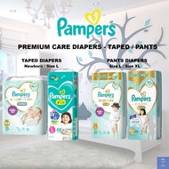 Pampers Premium Care Baby Diapers - Taped Newborn 70s ; Size L 48s / Pants Size L 50s, Size XL 46s [