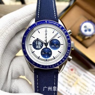 Real Shot❤ Automatic Watch Oujia Speedmaster Series Three-Eye Six-Hand Multi-Function Chronograph Qu