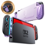 SUPCASE เคสใสแบบตั้งได้สำหรับ Nintendo Switch 2 2025 Crystal Protective Cover พร้อมดีไซน์ Joy-Con ปล