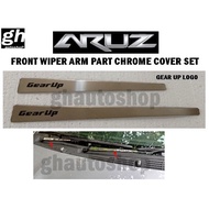 ARUZ front wiper arm part chrome cover set with Aruz / Gear up logo (2pcs)