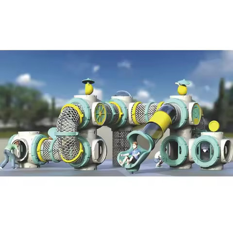 Kid Outdoor Playground Cheap Plastic Slides Custom Kindergarten Slide For Amusement Parks