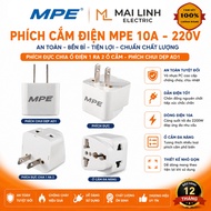 [Genuine] MPE 3-pin to 2-pin power plug - 3-pin to 2-pin adapter, 1-split to two plug, power outlet