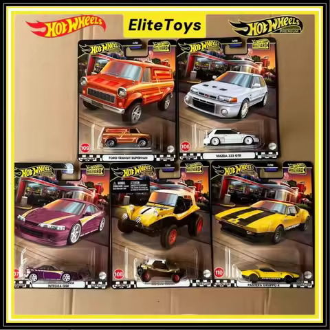 Hot Wheels Premium Boulevard 5pcs Set Mazda Acura Ford Meyers Manx De Tomaso Collectible 1:64 Diecas