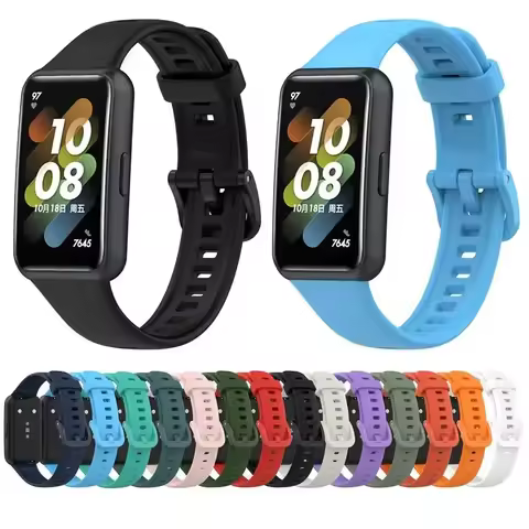 Sport Strap For Huawei Band 7/Honor Band 6 Adjustable Watchbands Rubber For Huawei Band 6 Pro Smart 