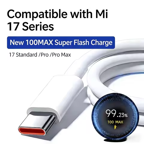 120W USB Turbo Fast Charging Cable For Xiaomi mi 17 15 14 13 12 11 6A 67W Type C Cable Redmi Note 10