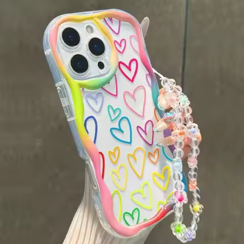Colorful Love Heart Phone Case For Samsung Galaxy S26 S25 S24 S23 Ultra Plus S24 FE A56 A55 A37 A36 