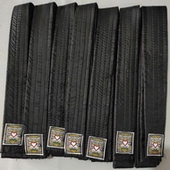Black PSHT Belt for Students, Plain Form, Semi-Sponge Material, Small Bet Tip, Embroidered PSHT Symb