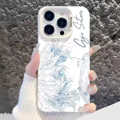 Phone Case For iPhone 17 16e 16 15 14 13 12 11 Pro Max 8 7 Air Plus luxury Manga Sketch Gojo Satoru 