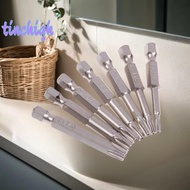[TinchighS] 7 Pcs S2 Magnetic Star Screw Driver 5 Point Screwdriver Bits 50mm 1/4" Hex Shank T10 T15