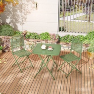 Outdoor Iron Cafe Combination Courtyard Milk Tea Table Chair Open-air Table Chair Balcony Leisure Fo