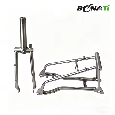 Lightweight Titanium Flat Mount Disc Brake Fork and Rear Triangle Bicycle Frame Upgrade for P Line B