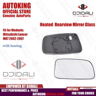 Heated Mirror Glass for Mitsubishi Lancer MK7 2002-2007, Convex Wide Angle Anti-Fog Rear View