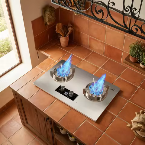 8.0KW double stove household embedded desktop gas stove Haotai natural gas liquefied gas nine chambe