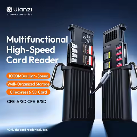 Ulanzi MCR-02 Card Reader Box For Micro USB Type C Adapter USB TF SD SIM 3 CFexpress Type-A For Wind