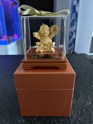 24k 鍍金擺設 中金狗 gold dog 7.5cm x9cm x12cm（高）恒生銀行 justgold
