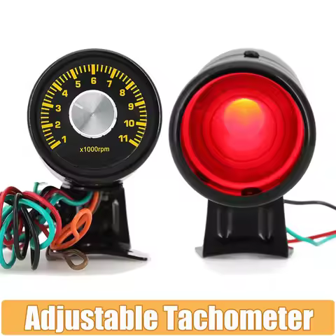 Universal Adjustable Speed Shift Light Red Led Adjustable Tachometer Rpm RPM Tacho Gauge Pro Shift L