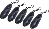 5 Pcs Big Eye Swivel Lead Sinker Carp Fishing Weights Sinkers Inline Equipment Accessories Gear Tack
