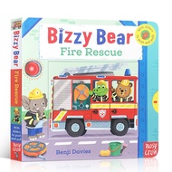 Bizzy Bear by Benji Davies/Hard Cover Board Book for Kids/Interactive Push and Pull English Book for