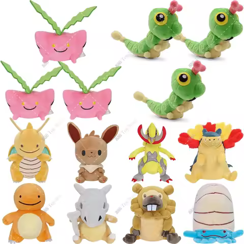Pokemon Plush Fit Series Chansey Hoppip Lucario Litwick Haxorus Cubone Caterpie Duskull Ditto Cos Ge