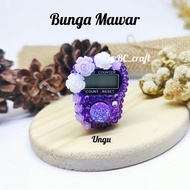 MAWAR Rose Flower swarovski digital tasbih digital tasbih Beautiful Crown digital tasbih Pearl mini 