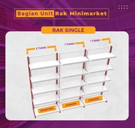 Rak Minimarket Single 3 Unit Sambung T 170 cm