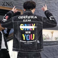 ZONZA jaket lelaki jaket laki laki dewasa terbaru  Denim Jacket for Men Style 2022 Korean Fashion Casual Denim Coat Jackets AG1613
