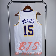 #15 Austin Reaves Jersey Men's Jersey Fashion Breathable Quick-Drying T-Shirt White Purple Round Nec