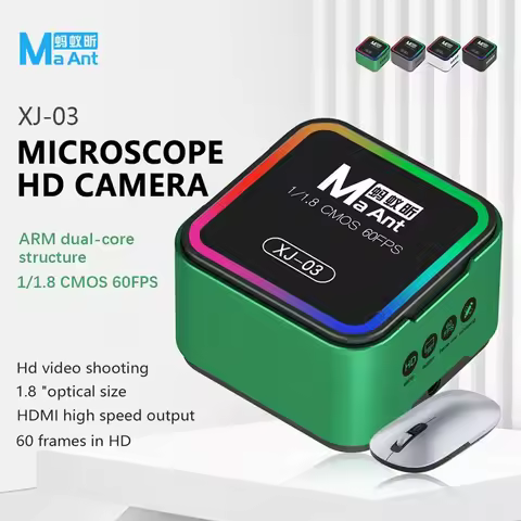 MaAnt XJ-03 Microscope Camera for Mobile Phone PCB Welding Repair 1/1.8 CMOS Sensor 60FPS HDMI Outpu